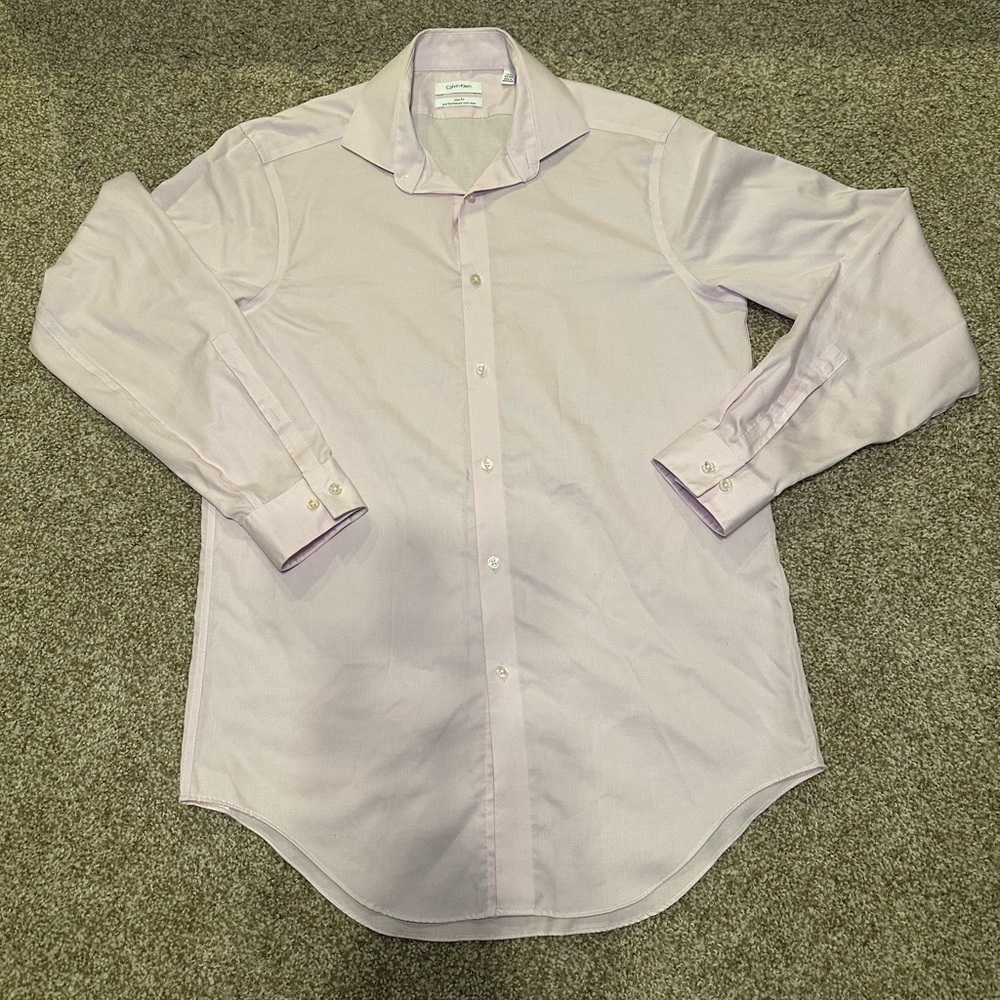 CALVIN KLEIN MEN’S PINK DRESS SHIRT